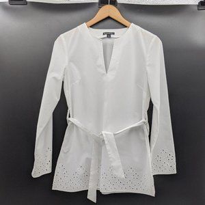 BROOKS BROTHERS White Cotton Blouse Size S